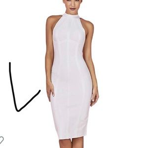White bandage dress